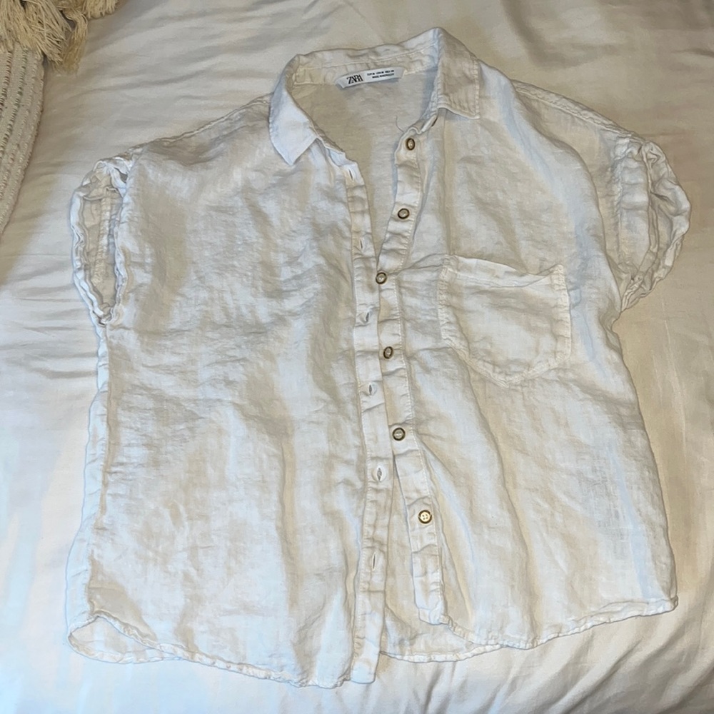 Zara white button up